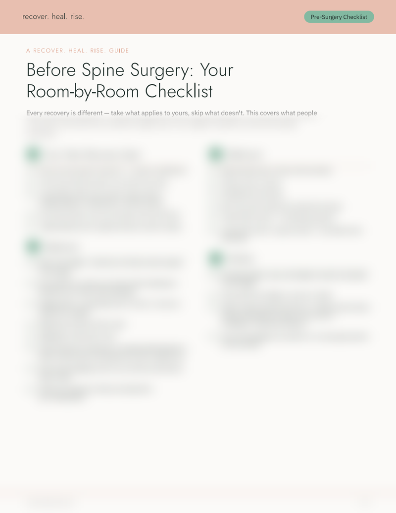 Cover of the pre-surgery room-by-room checklist